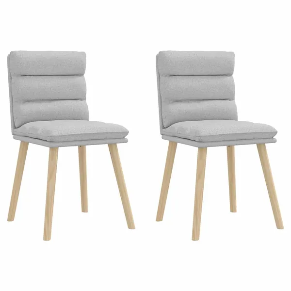 Chaises à manger lot de 2 gris nuage tissu