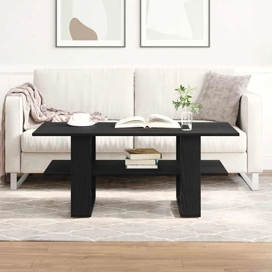 Table basse Chêne noir 102 x 55 x 42 cm Bois d'ingénierie
