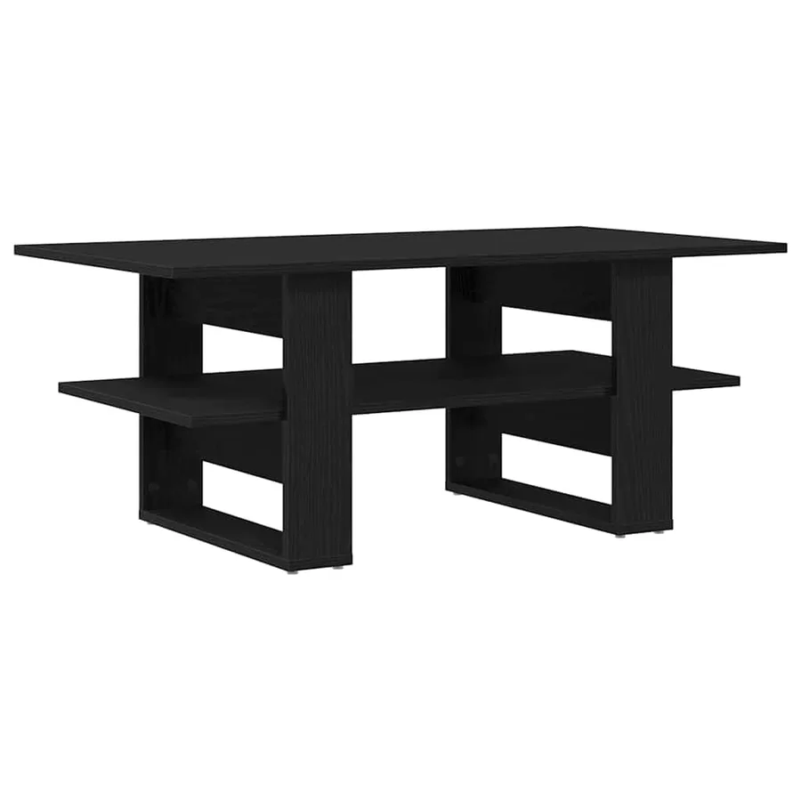 Table basse Chêne noir 102 x 55 x 42 cm Bois d'ingénierie - 2