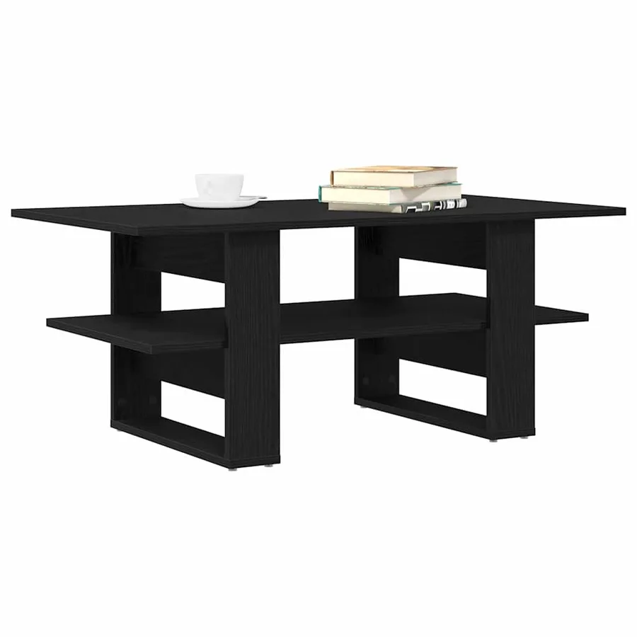 Table basse Chêne noir 102 x 55 x 42 cm Bois d'ingénierie - 3