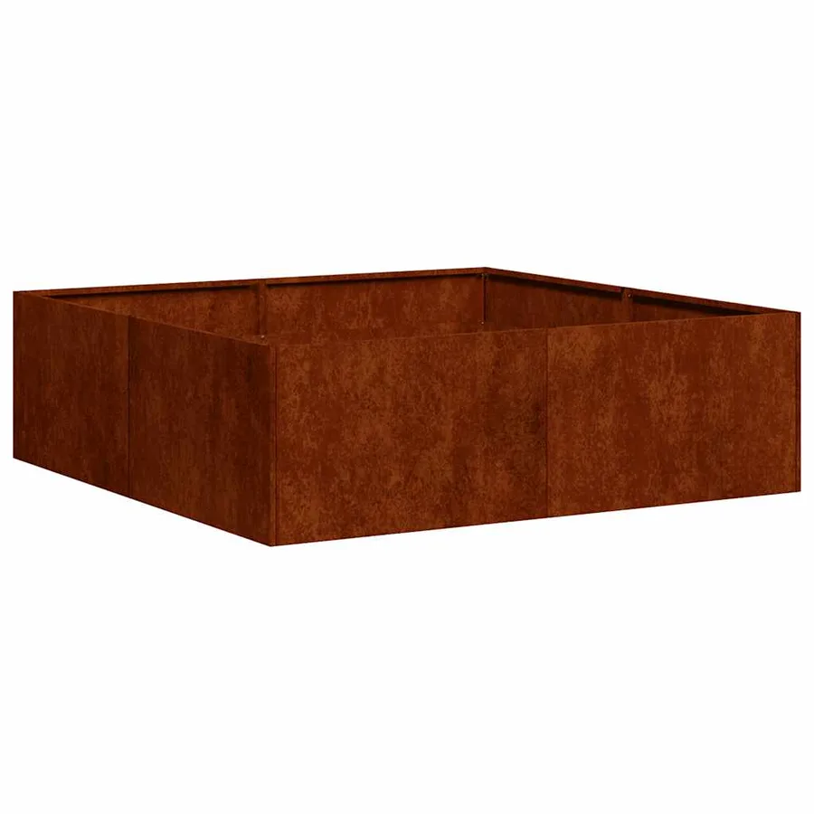 Jardinière rouillé 100x100x30 cm acier inoxydable - 2