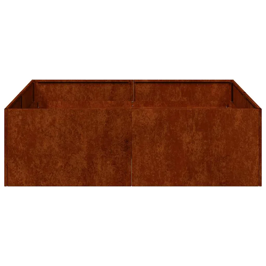 Jardinière rouillé 100x100x30 cm acier inoxydable - 5