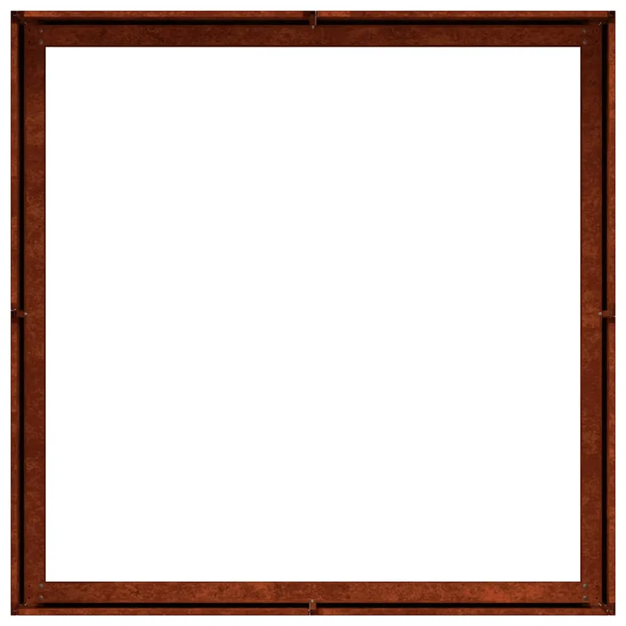 Jardinière rouillé 100x100x30 cm acier inoxydable - 6