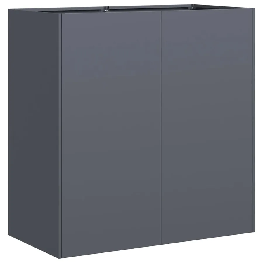 Jardinière anthracite 80x40x80 cm acier laminé à froid - 2