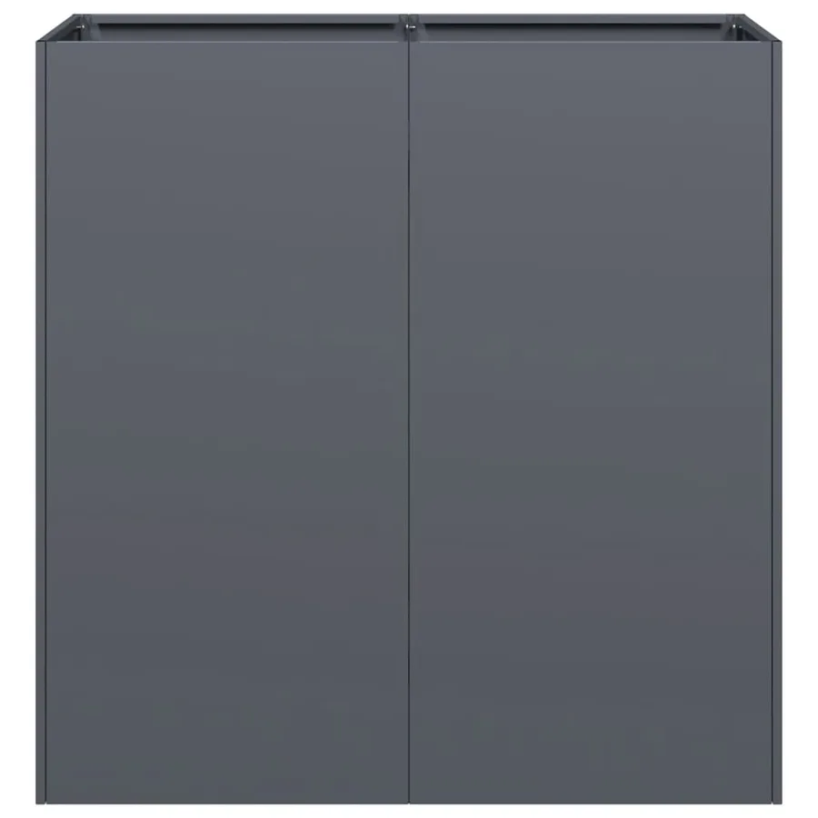 Jardinière anthracite 80x40x80 cm acier laminé à froid - 4