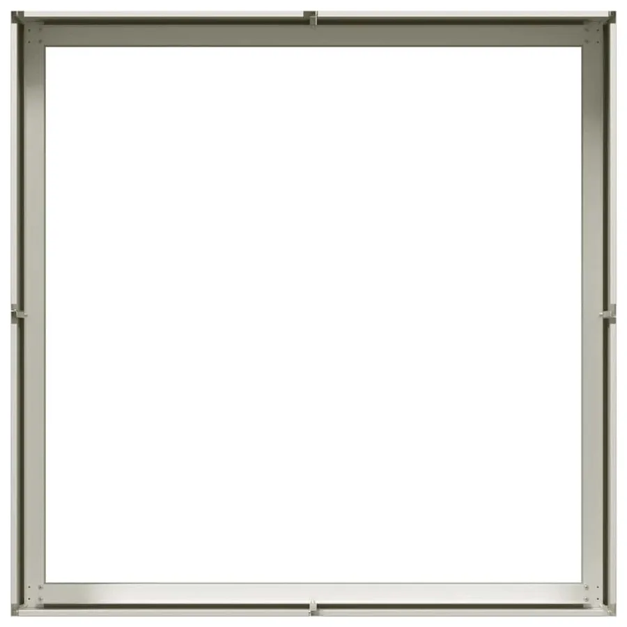 Jardinière blanc 100x100x30 cm acier - 5