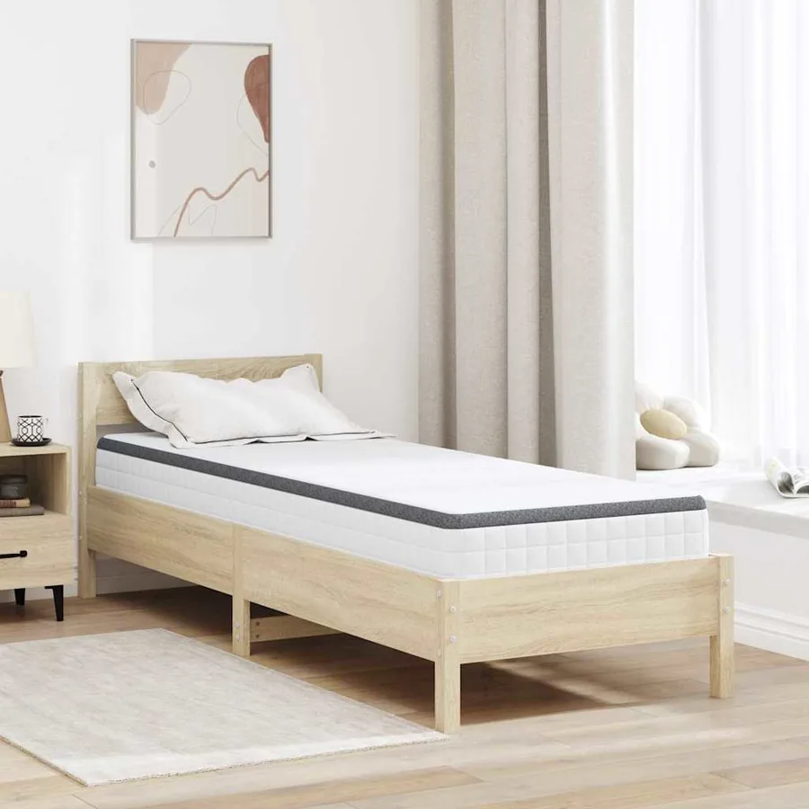 Matelas Blanc et Gris 80 x 200 cm Printemps Bonell