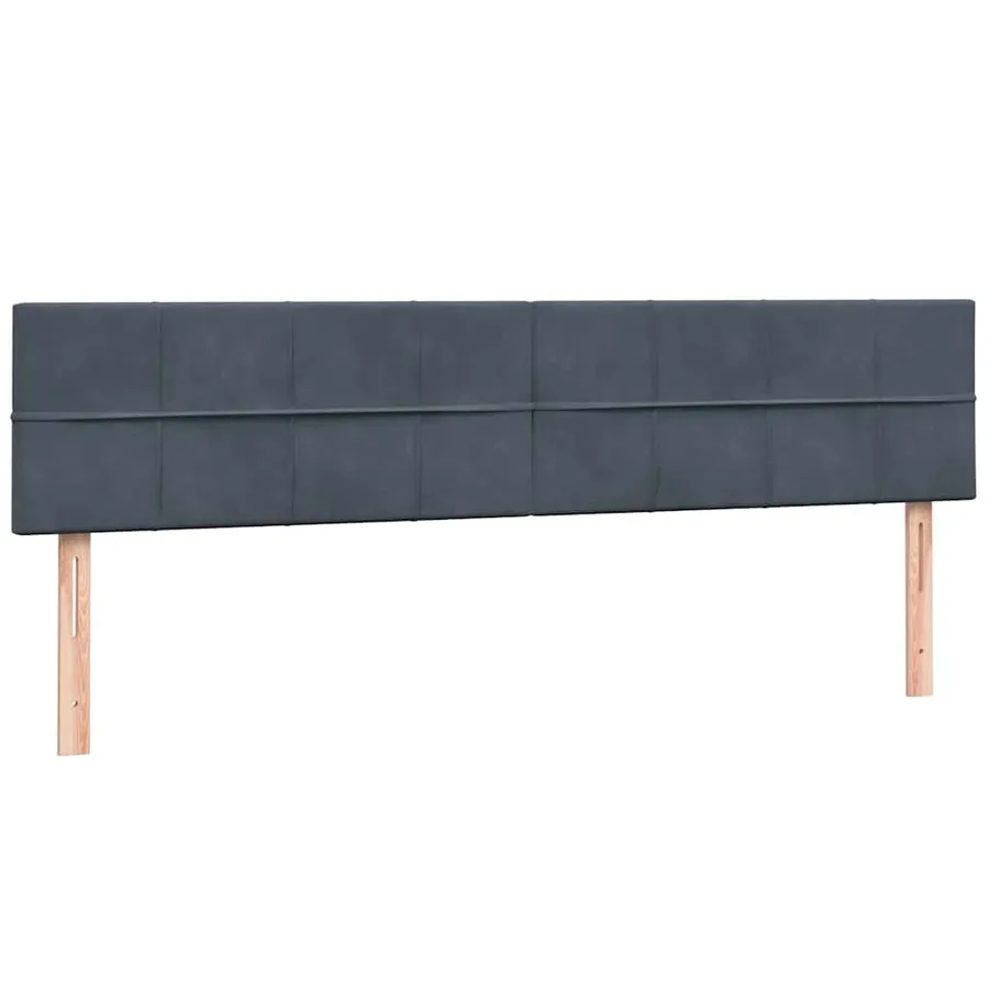 Sommier à lattes de lit et matelas gris foncé 180x220cm velours - 6