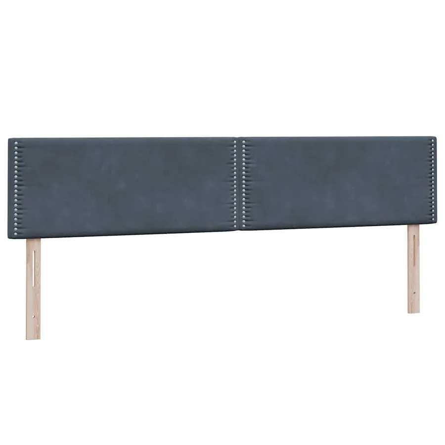 Sommier à lattes de lit et matelas gris foncé 180x220cm velours - 7