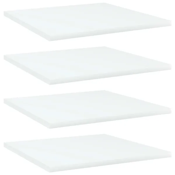 Panneaux de bibliothèque 4 pcs blanc bois d’ingénierie