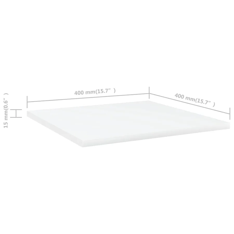 Panneaux de bibliothèque 4 pcs blanc bois d’ingénierie - 5
