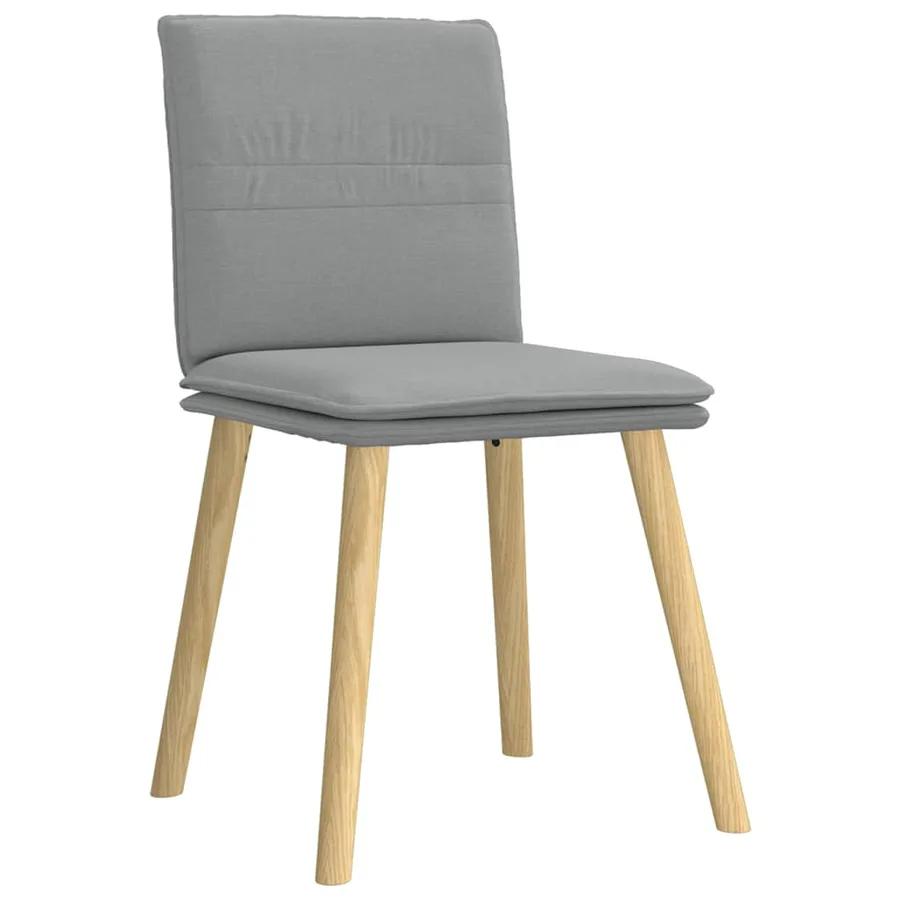 Chaises à manger lot de 6 gris clair tissu - 3