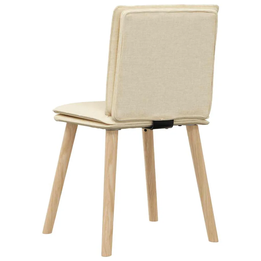 Chaises à manger lot de 4 crème tissu - 6