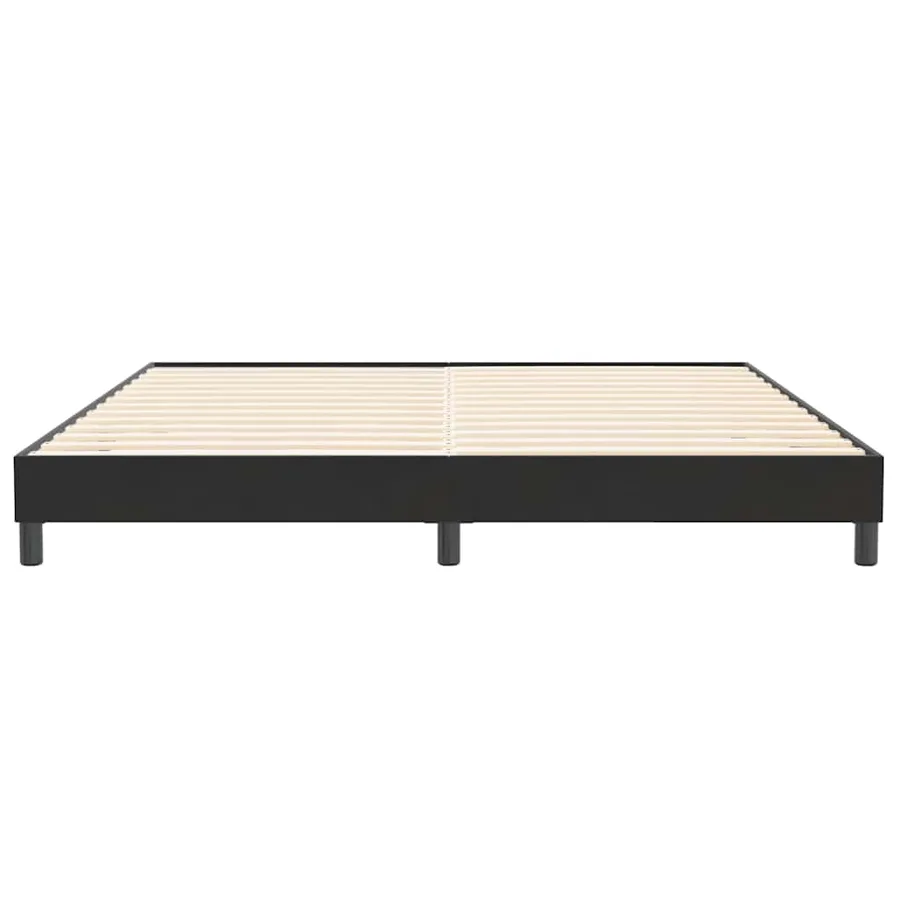Sommier à lattes de lit sans matelas noir 200x220 cm velours - 5