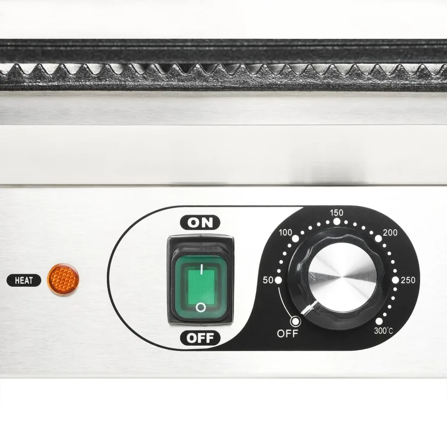 Grill rainuré pour panini 2200 W 43x30,5x20 cm - 10