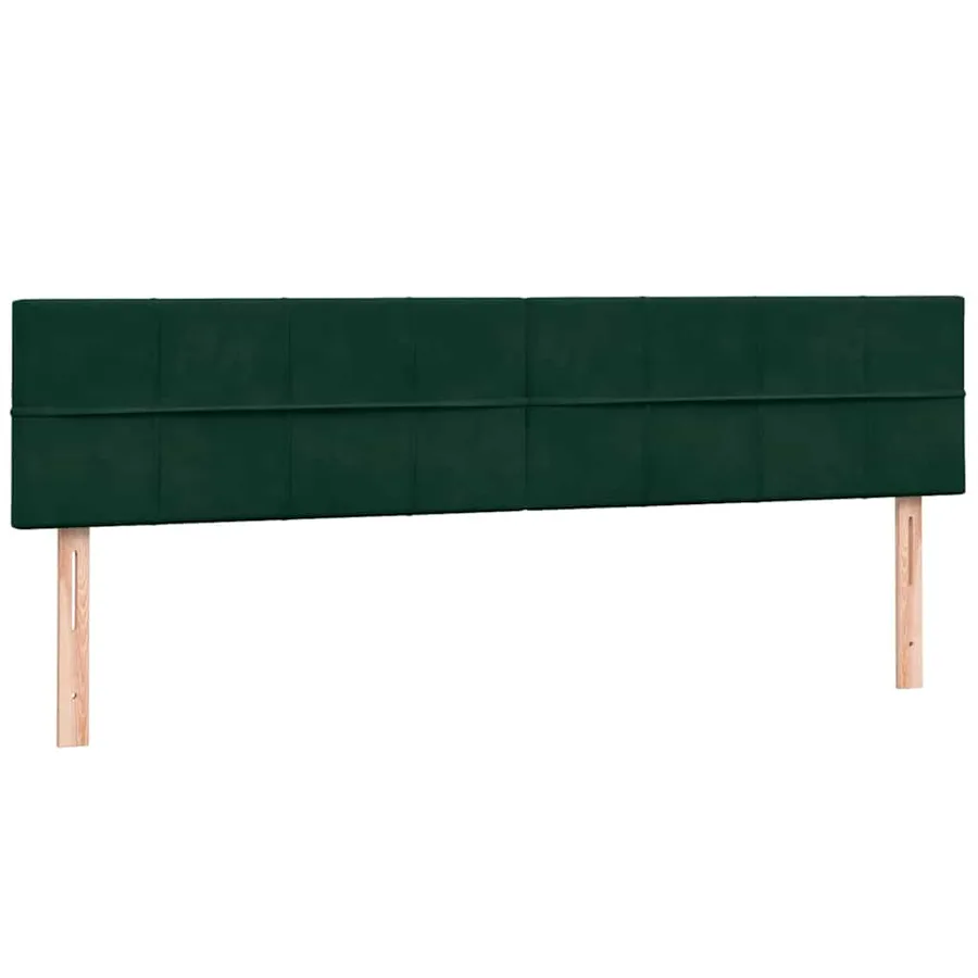 Sommier à lattes de lit et matelas vert foncé 180x220cm velours - 6