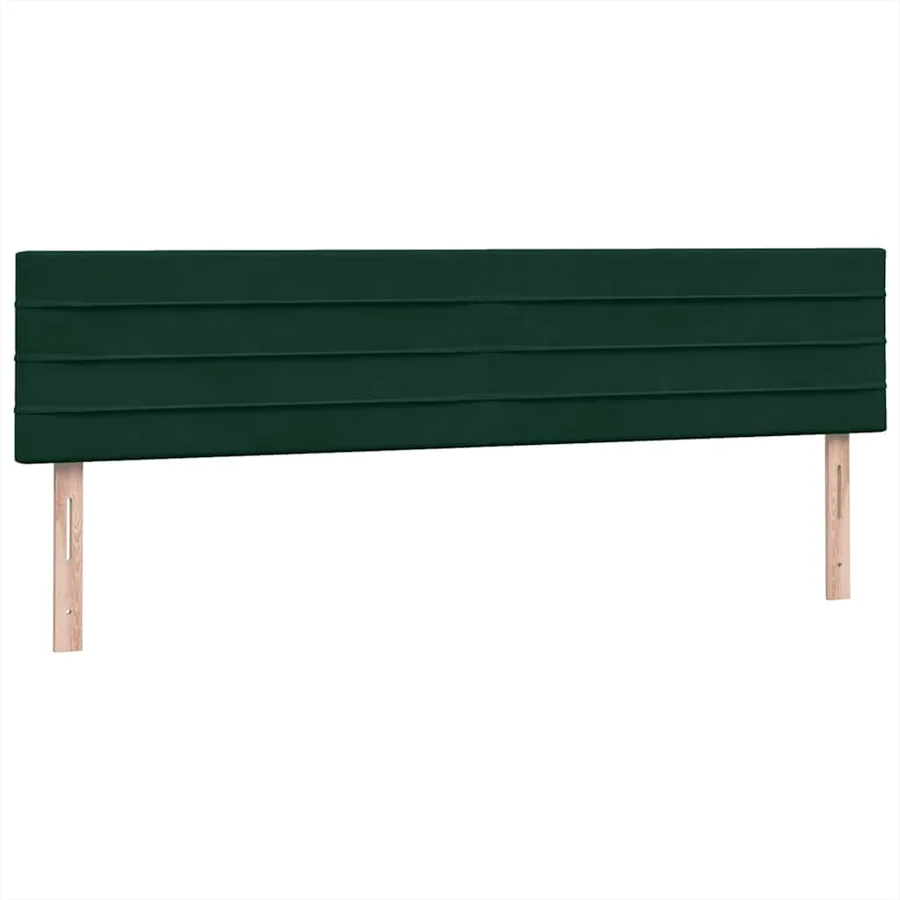 Sommier à lattes de lit et matelas et LED vert foncé 180x220cm velours - 8