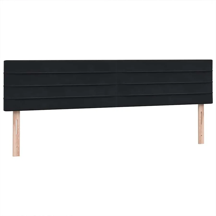 Sommier à lattes de lit avec matelas noir 200x220 cm velours - 8
