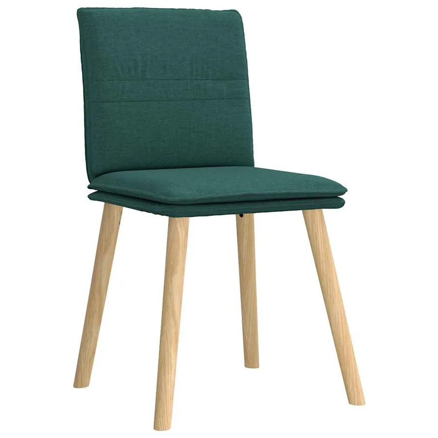 Chaises à manger lot de 4 vert foncé tissu - 3