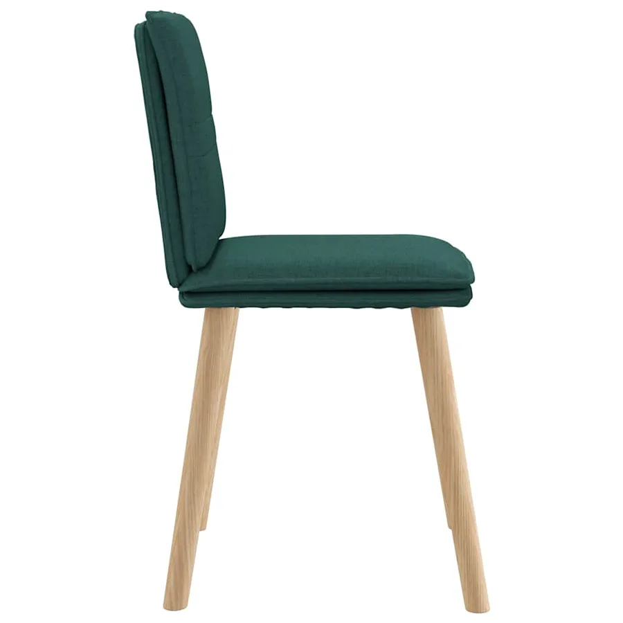 Chaises à manger lot de 4 vert foncé tissu - 5