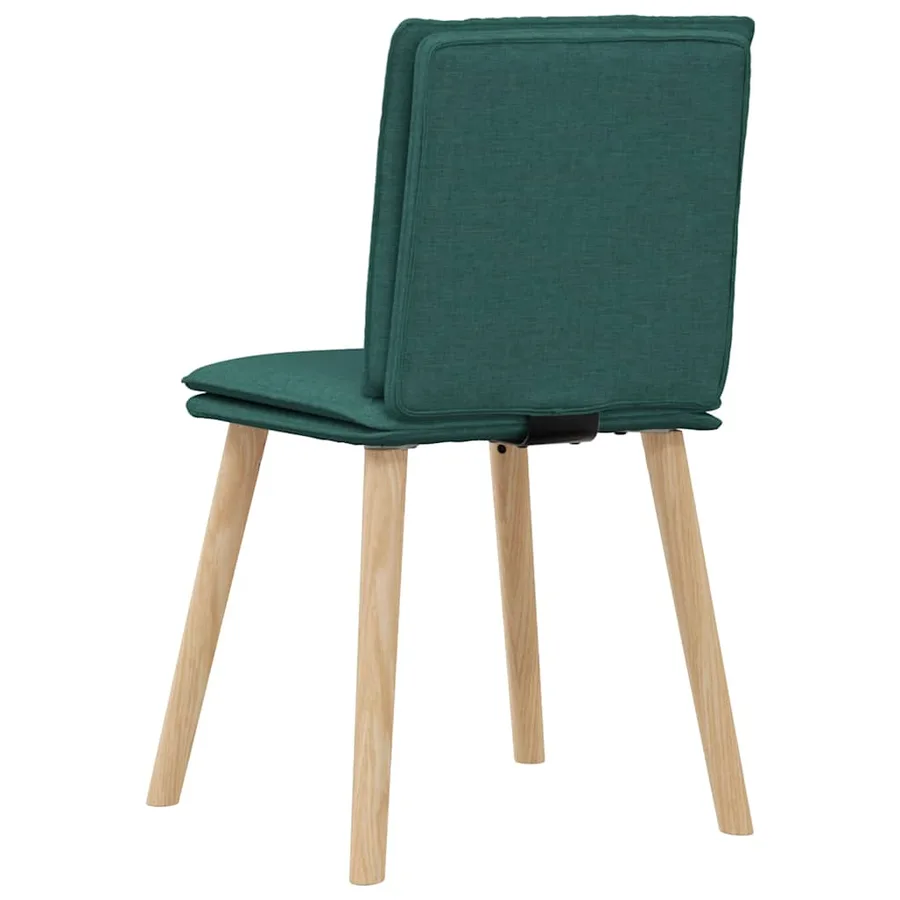 Chaises à manger lot de 4 vert foncé tissu - 6