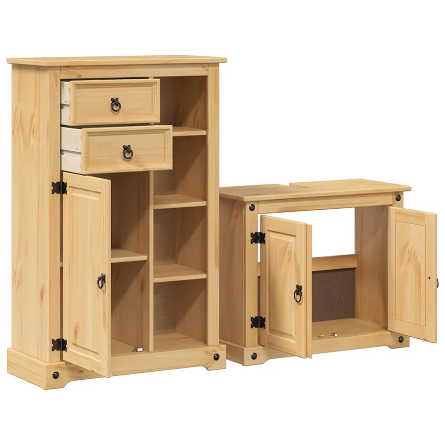 Ensemble de meubles salle de bain 2 pcs Corona bois pin massif - 4