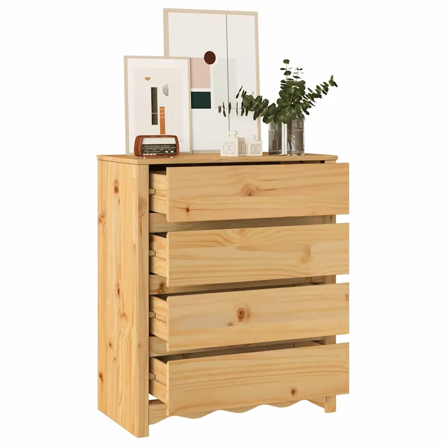 Commode Drammen Chêne 76,5 x 40 x 91 cm Bois de pin massif - 3