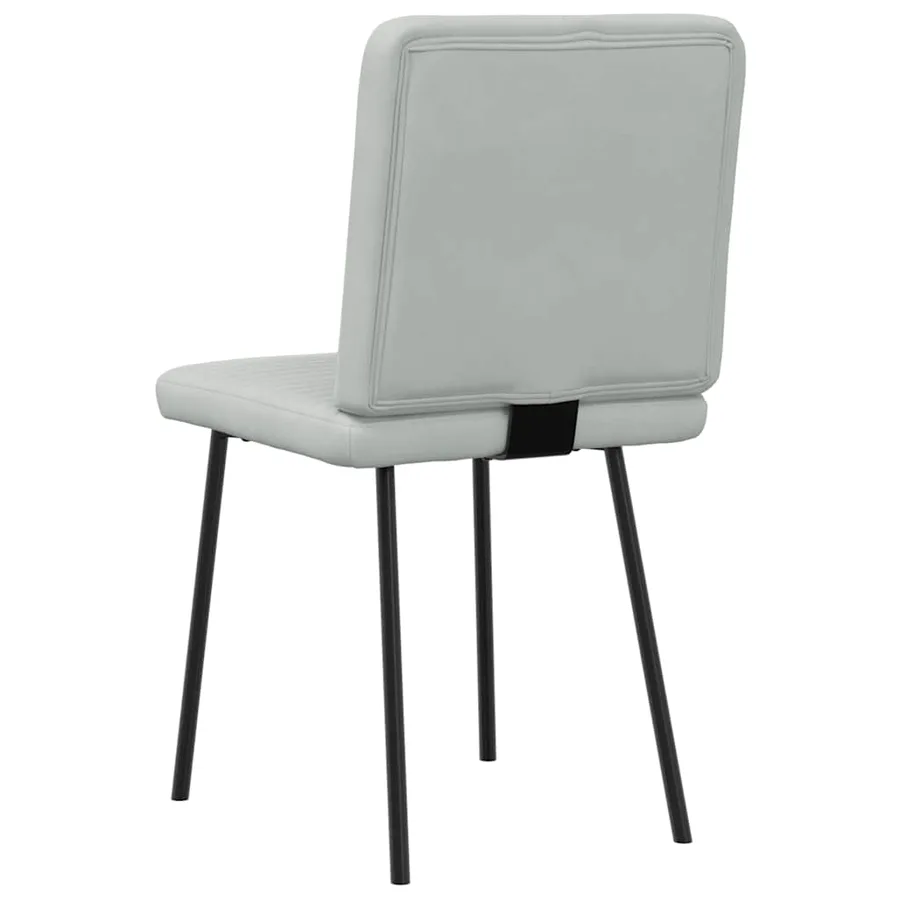 Chaises à manger lot de 4 Gris clair Velours - 6