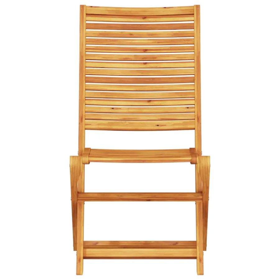 Ensemble bistro pliant 3 pcs Marron Bois d'Acacia Massif - 9