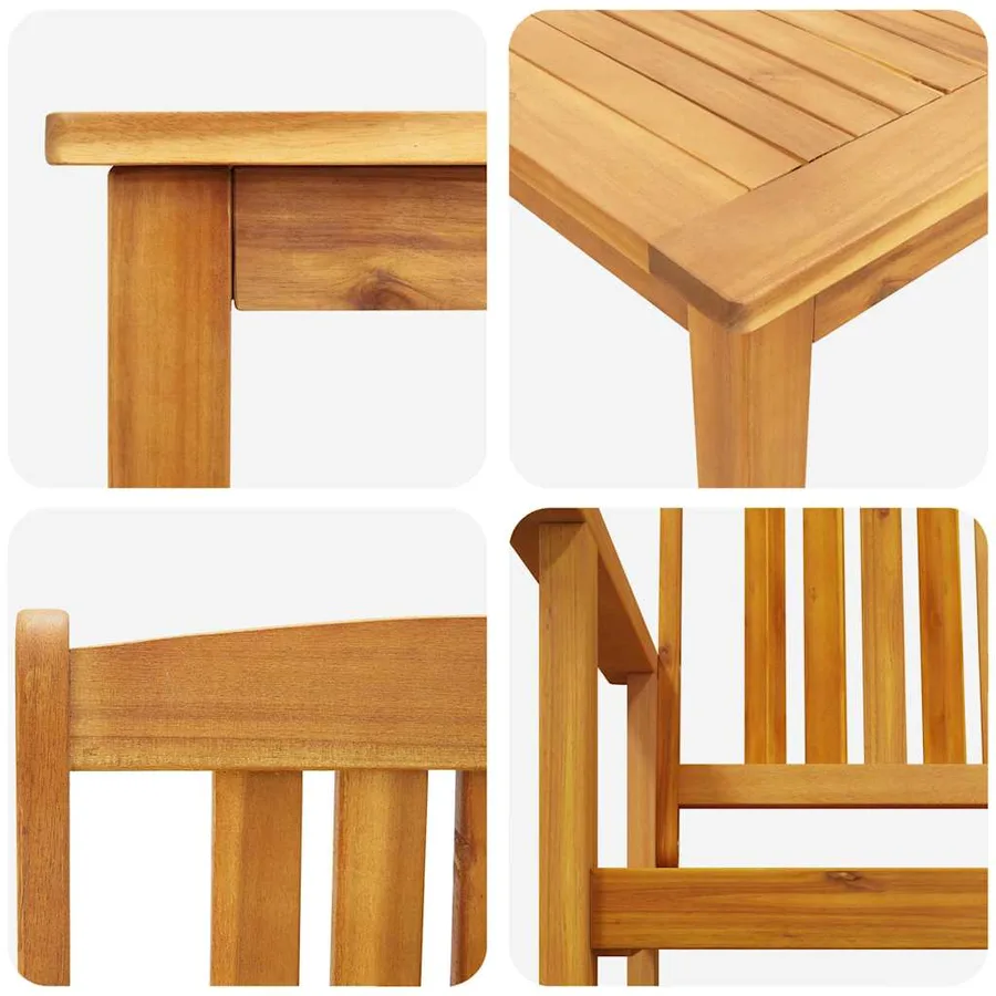 Ensemble de salle à manger pour jardin 7 pcs Marron - 11