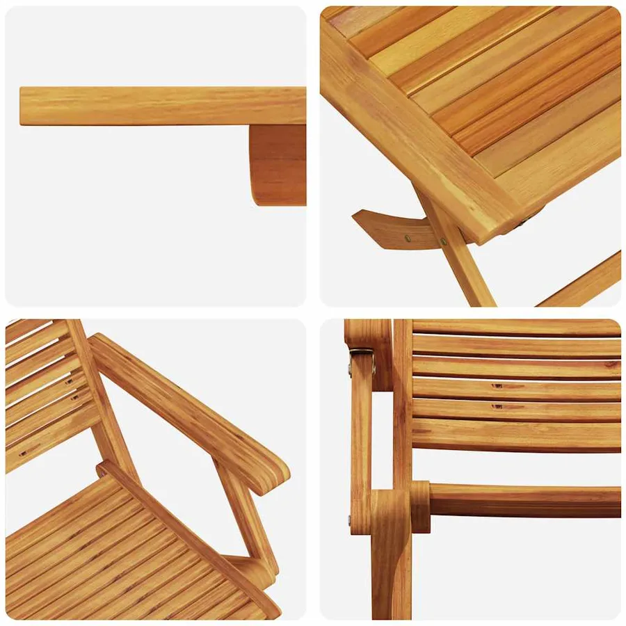 Ensemble de salle à manger pour jardin 7 pcs Marron - 11