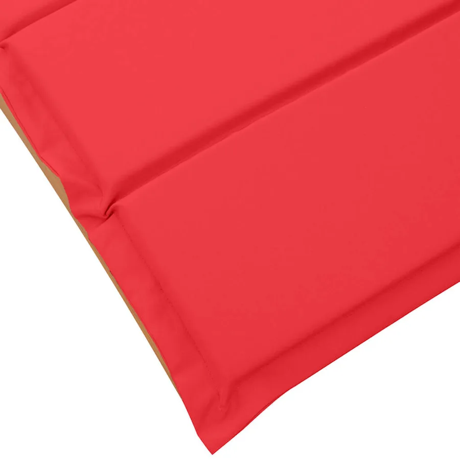 Transat avec coussin 2 pcs Rouge Bois d'Acacia Massif - 9