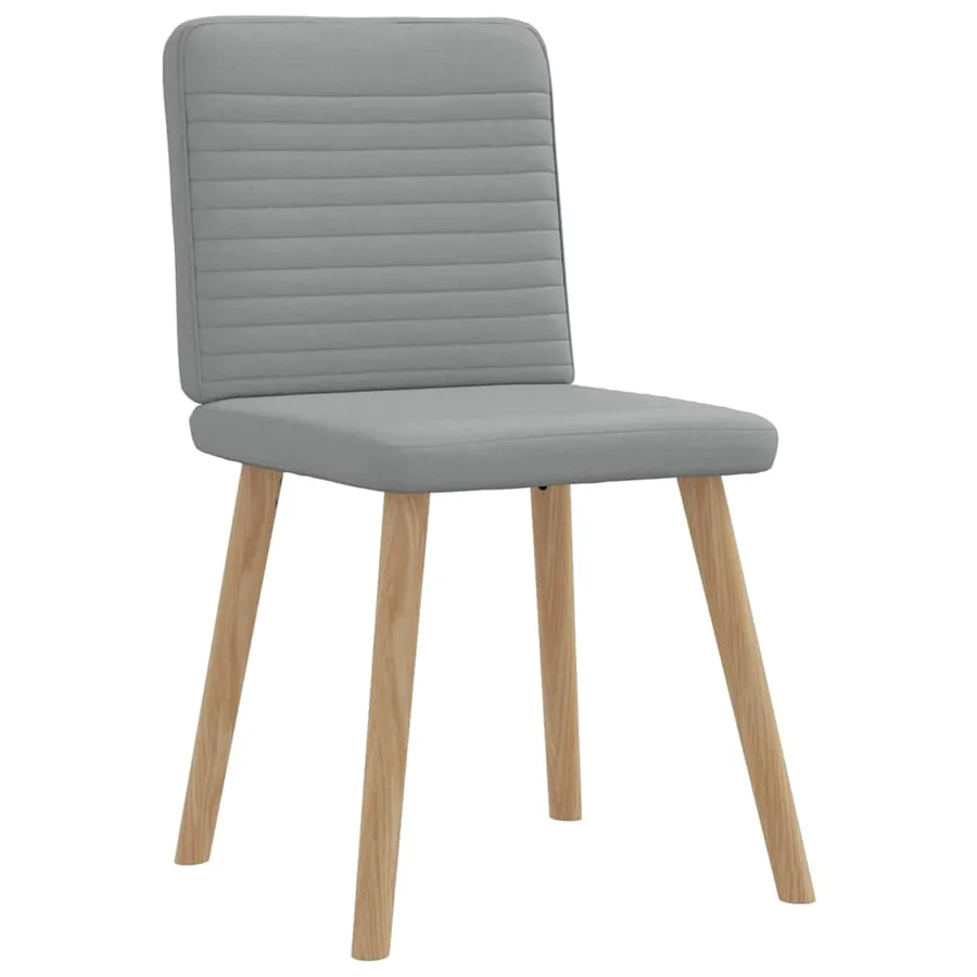 Chaises à manger lot de 6 gris clair tissu - 3