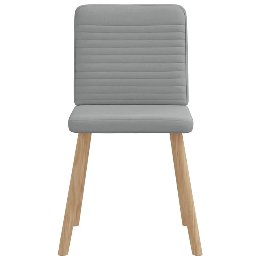 Chaises à manger lot de 6 gris clair tissu - 4