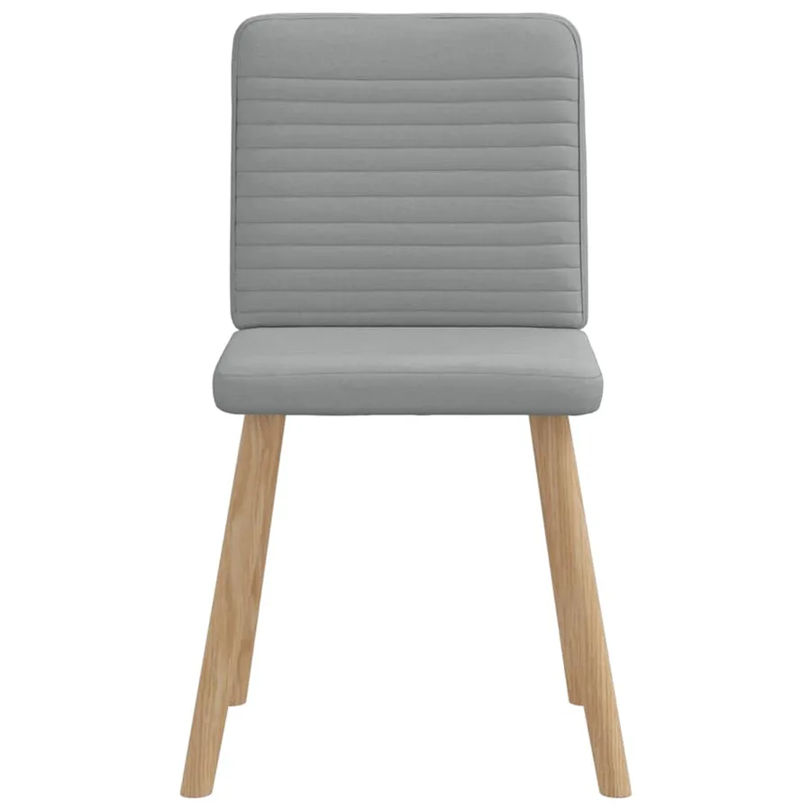 Chaises à manger lot de 4 gris clair tissu - 4
