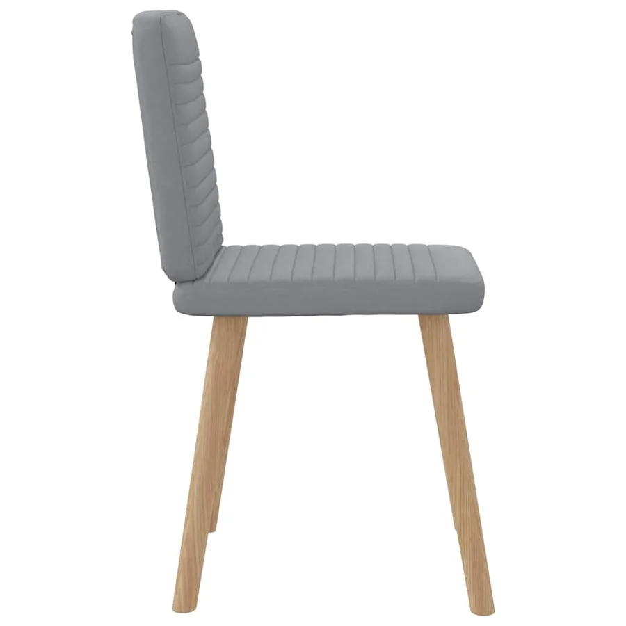 Chaises à manger lot de 4 gris clair tissu - 5