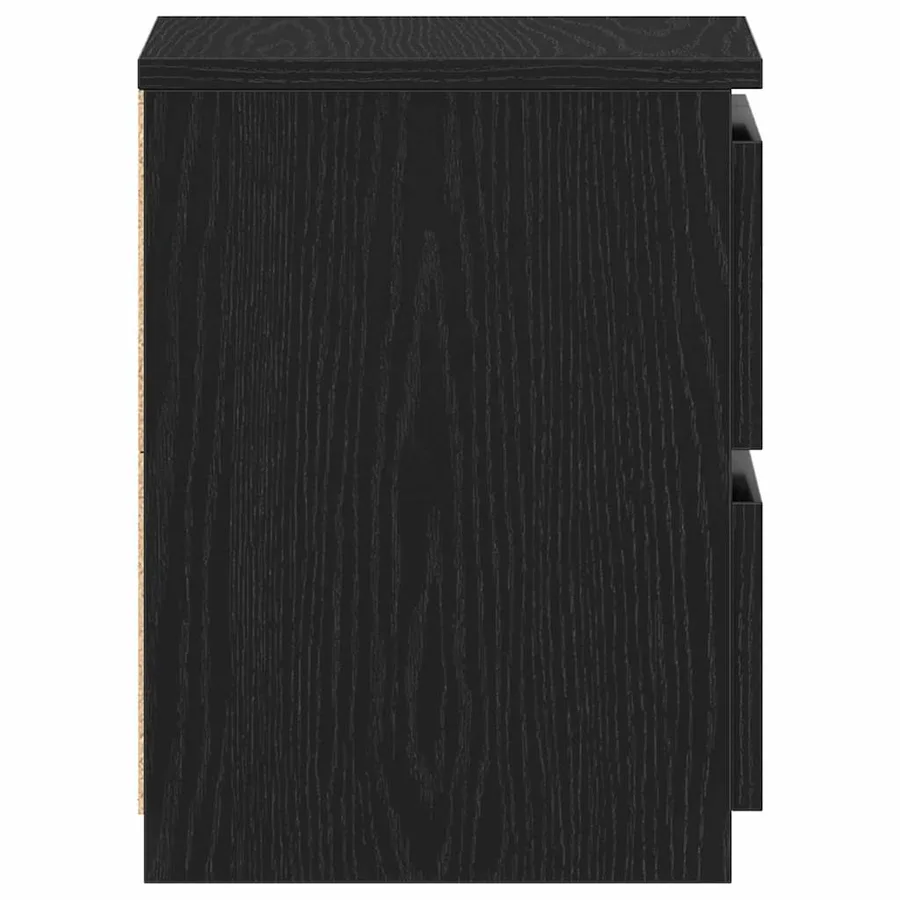 Cabinet de chevet Chêne noir 30 x 30 x 40 cm Bois d'ingénierie - 7