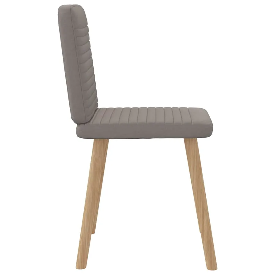 Chaises à manger lot de 4 taupe tissu - 5
