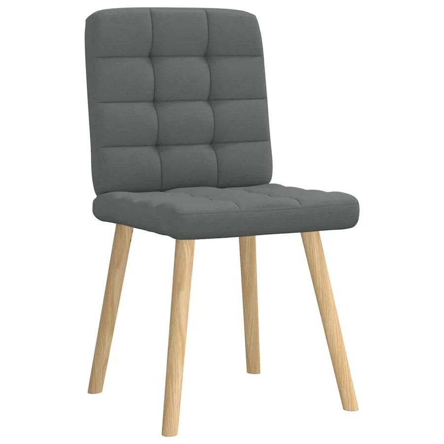 Chaises à manger lot de 2 gris foncé tissu - 3