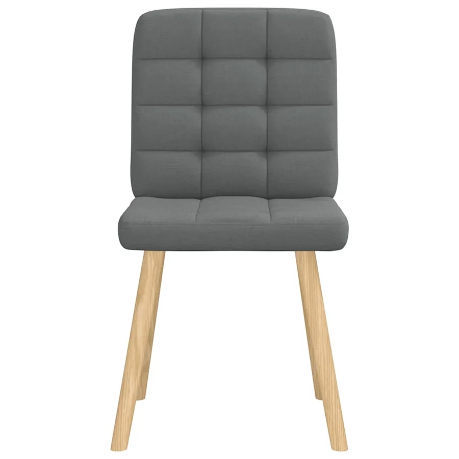 Chaises à manger lot de 2 gris foncé tissu - 4