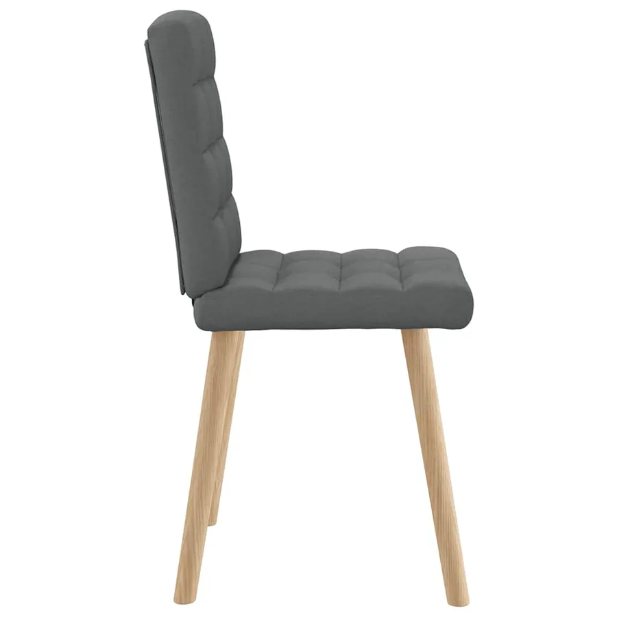 Chaises à manger lot de 2 gris foncé tissu - 5
