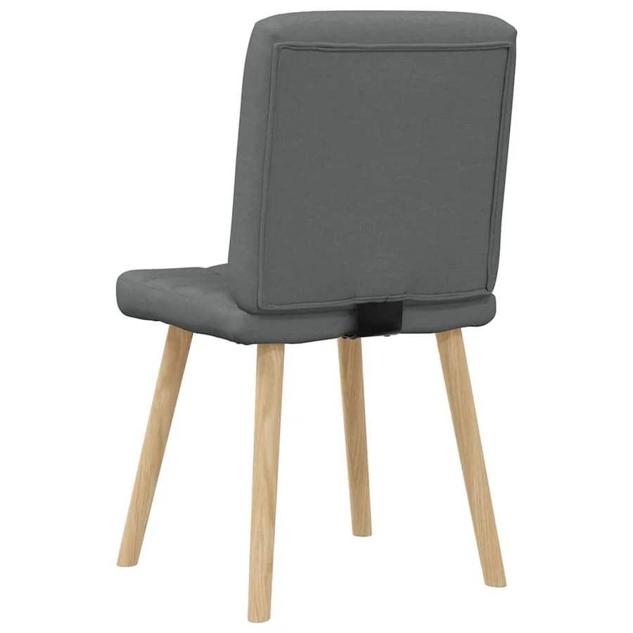 Chaises à manger lot de 2 gris foncé tissu - 6