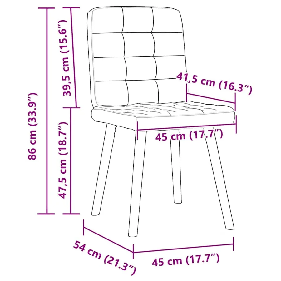Chaises à manger lot de 2 gris foncé tissu - 9