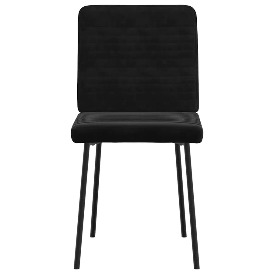 Chaises à manger lot de 6 noir velours - 4