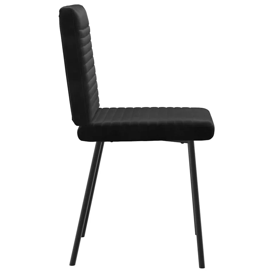 Chaises à manger lot de 6 noir velours - 5