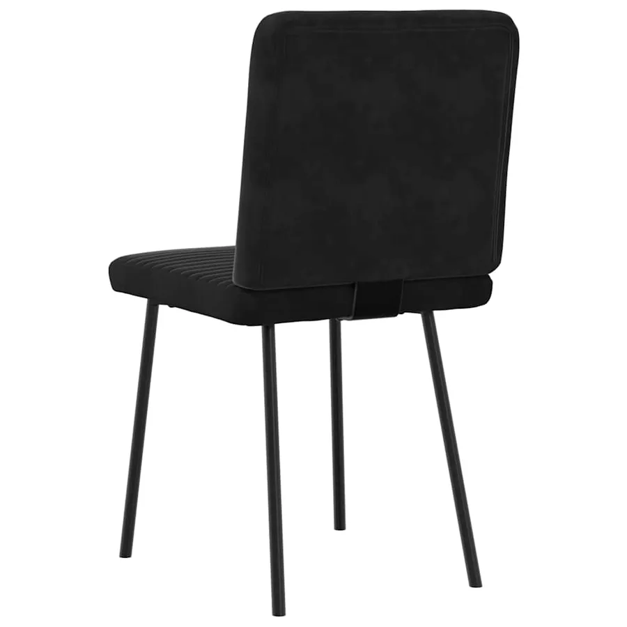 Chaises à manger lot de 6 noir velours - 6