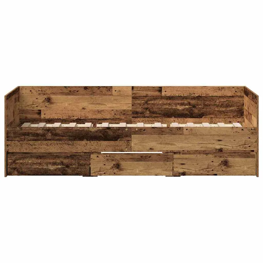 Lit d'appoint Bois Ancien 90 x 190 cm Bois d'ingénierie - 4