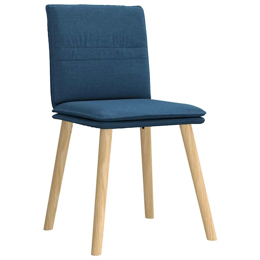 Chaises à manger lot de 6 bleu tissu - 3