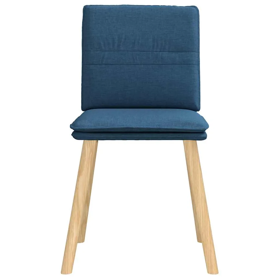 Chaises à manger lot de 6 bleu tissu - 4