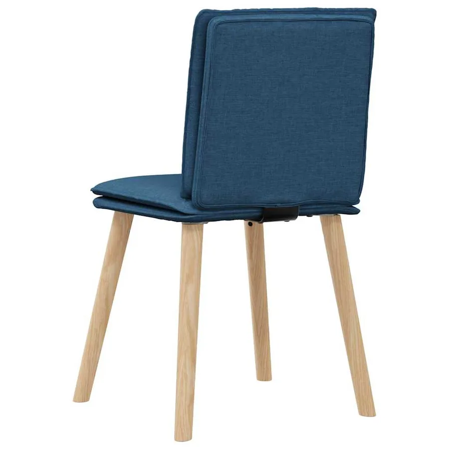 Chaises à manger lot de 6 bleu tissu - 6